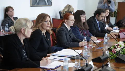 Zagreb, 13.11.2025.- Hrvatski sabor, okrugli stol u organizaciji potpredsjednice Hrvatskog sabora Sabine Glasovac na temu "Digitalno nasilje nad ženama - između zakona i stvarnosti".foto HINA/ Admir BULJUBAŠIĆ/ abu