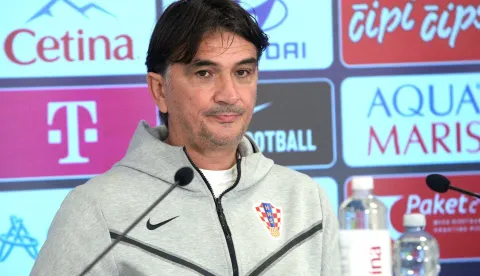 Rijeka,13.11.2025.- Tiskovna konferencija htvatske nogometne reprezentacije. Na fotografiji Ivan Peri?i?.