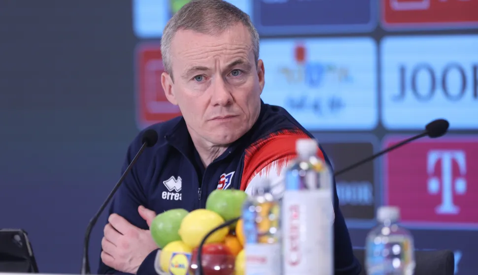 13.11.2025., Rijeka - Konferencija za medije nogometne reprezetacije Farskih otoka na stadionu HNK Rijeka uoci kvalifikacijske utakmice za Svjetsko nogoemtno prvenstvo protiv Hrvatske. Eydun Klakstein Photo: Nel Pavletic/PIXSELL