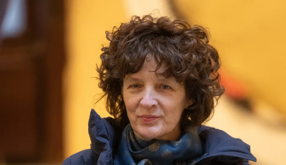 22.11.2024., Zagreb - Konferencija za medije povodom otvorenja novog izlozbenog prostora Nacionalnog muzeja moderne umjetnosti u Oktogonu i izlozbe "Puncela". Umjetnica i autorica izlozbe "Puncela" Dubravka Lo&scaron;ić Photo: Neva Zganec/PIXSELL