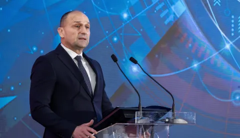 Zagreb, 5.11.2025 - Konferencija "Obrambena industrija Hrvatske 2025. - Europske prilike, dual-use tehnologije i globalna sigurnost". Na slici Ivan Anušić.Foto Hina/ Dario GRZELJ/ dag