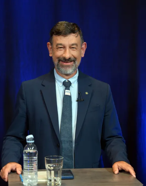 RIJEKA, 12. 05. 2025. NOVI LIST, KANAL RI, SUCELJAVANJE, LOKALNI IZBORI, ŽUPAN, ŽUPANIJA, Nedo Pinezić, SNIMIO: VEDRAN KARUZA