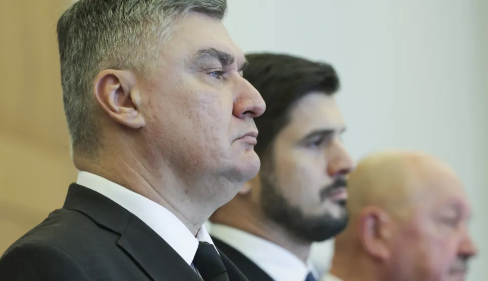 Zagreb, 17.11.2025. - Predsjednik RH i vrhovni zapovjednik Oružanih snaga uručio je počasne činove i odlikovanja veteranima Domovinskog rata. Na fotografiji Zoran Milanović. foto HINA/ Lana SLIVAR DOMINIĆ/ lsd