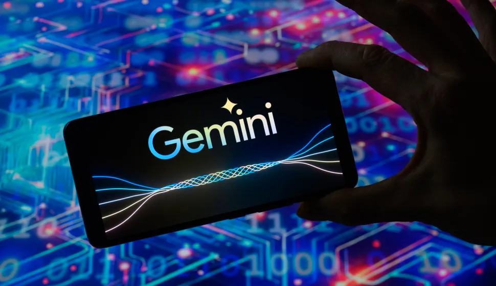 The Gemini is being displayed on a mobile screen, in this photo illustration.Taken in Brussels, Belgium, On 30 December 2024. (Jonathan Raa/Sipa USA) *** Strictly for editorial news purposes only *** Photo: Jonathan Raa/SIPA USA