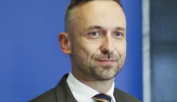 Zagreb, 15.10.2025. - Četvrti sastanak pregovaračkih odbora Vlade Republike Hrvatske i predstavnika sindikata državne i javnih službi (na fotografiji). Na fotografiji ministar Marin Piletić. foto HINA/ Lana SLIVAR DOMINIĆ/ lsd