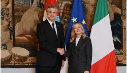 Predsjednik Vlade Andrej Plenković boravio je u službenom posjetu Talijanskoj Republici. U Rimu se sastao s predsjednicom Vlade Giorgijom Meloni, studeni 2025.