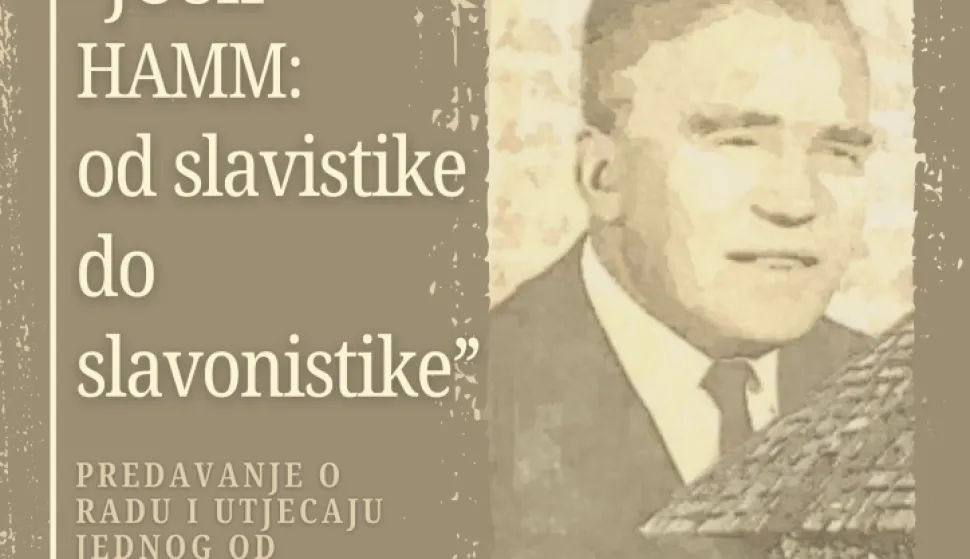 BELIŠĆEU povodu 120. obljetnice rođenja jednoga od najistaknutijih hrvatskih filologa, Josipa Hamma, u ponedjeljak, 24. studenoga, u palači Gutmann s početkom u 19 sati održat će se predavanje posvećeno njegovu životu i znanstvenom radu. Josip Hamm (Gat kraj Belišća, 3. 12. 1905. – Beč, 23. 11. 1986.)STUDENI 2025.
