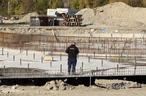 Osijek, 20. 11. 2025., Kopika, radovi, uređenje, bazeni, građevinski radovi, radovi u punom jekuSNIMIO BRUNO JOBST