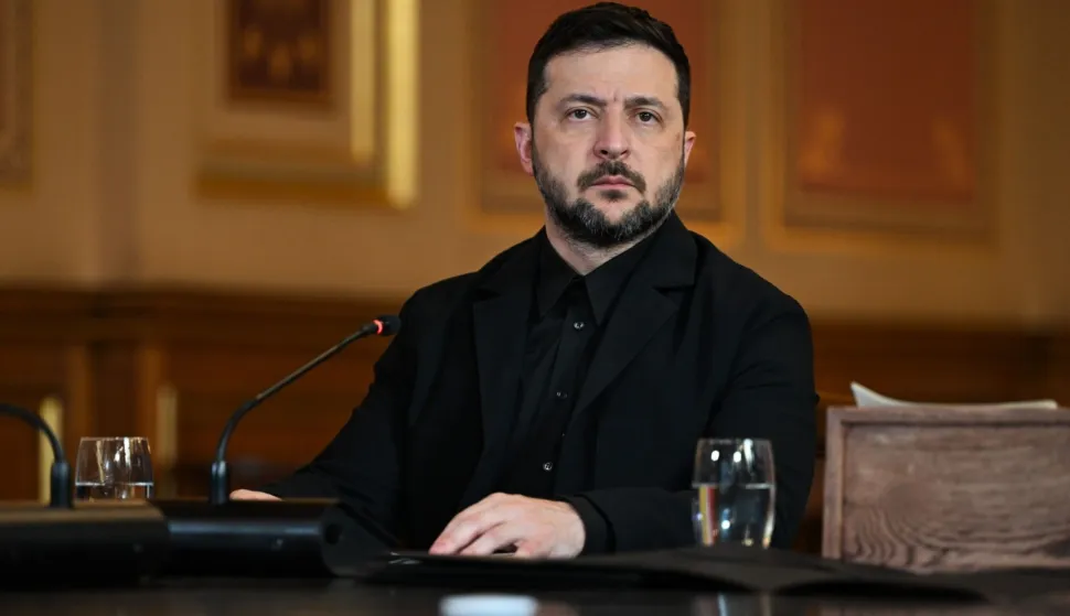 epa12478877 Ukraine's President Volodymyr Zelensky during a 'Coalition of the Willing' meeting in London, Britain, on 24 October 2025. The 'Coalition of the Willing' meeting on military support for Ukraine will be attended by Western leaders in person and virtually. EPA/Chris J. Ratcliffe/POOL