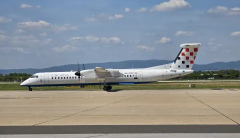 zračna luka zagreb, velika gorica, uzlijetanje zrakopolov croatia airlines let putnici avioprijevoz turizam ilustracija, svibanj 2024.mario mihaljević