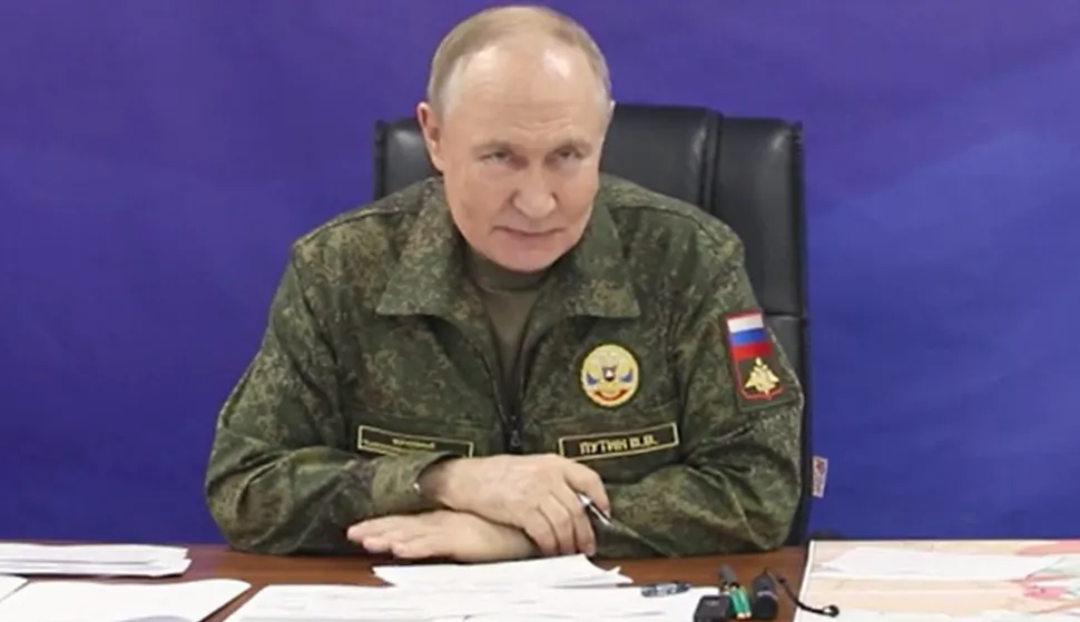 epa12483281 A handout photo made from video released by the Russian Presidential Press Office on 26 October 2025 shows, Russian President Vladimir Putin during his visit to one of the command posts of the Joint Group of Forces, at an undisclosed location. EPA/RUSSIAN PRESIDENTIAL PRESS OFFICE/HANDOUT MANDATORY CREDITHANDOUT EDITORIAL USE ONLY/NO SALES