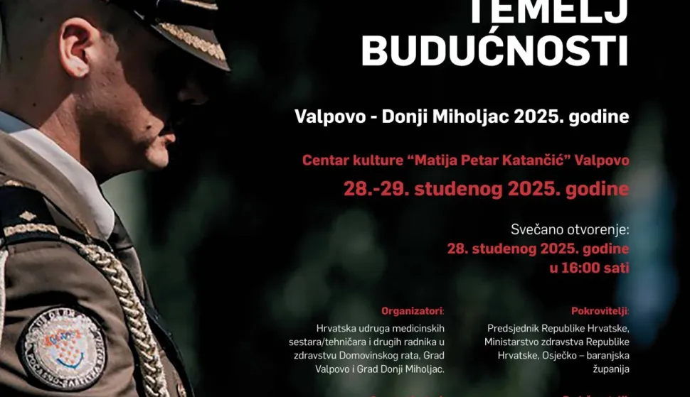 VALPOVO - U Centru kulture "M. P. Katančić" 28. studenoga u 16 sati otvorenje je dvodnevne konferencije s međunarodnim sudjelovanjem "Domovinski rat – temelj budućnosti".2025.