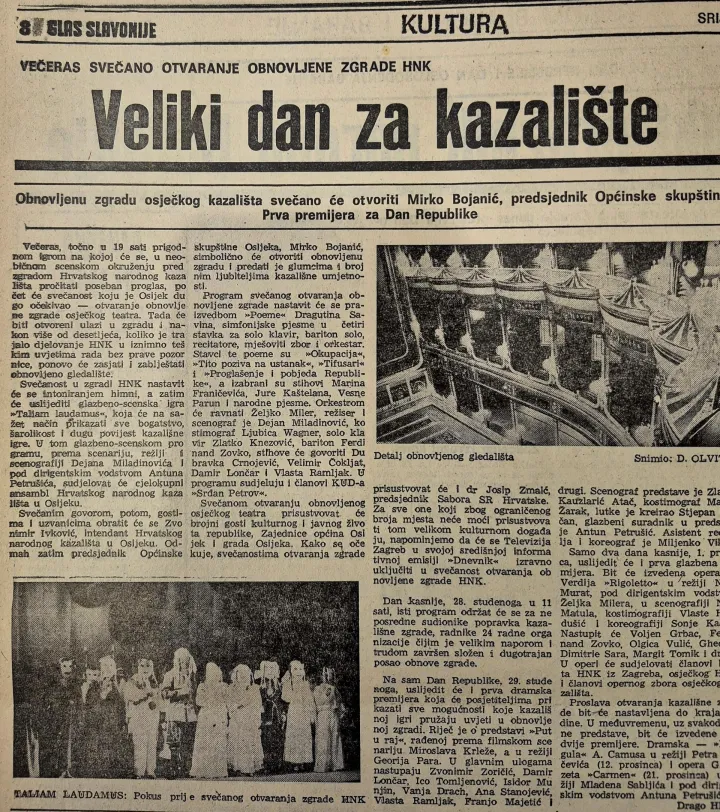Otvaranje obnovljene zgrade HNK-a u Osijeku Glas Slavonije