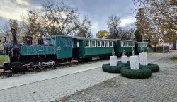 Adventski vijenac kod vlakića Ćire