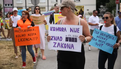 Nedavno su fizioterapeuti održali prosvjed protiv Hrvatske komore fizioterapeuta 