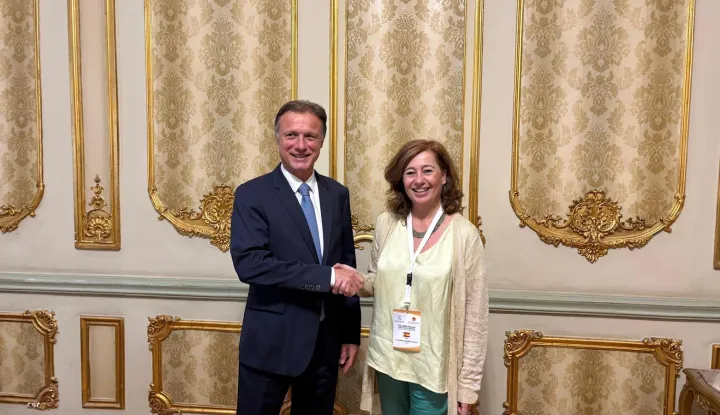 Kairo, 29. studenog 2025. - Predsjednik Hrvatskoga sabora Gordan Jandroković održao je bilateralni sastanak s predsjednicom Zastupničkog doma Kongresa Kraljevine Španjolske Francinom Armengol Socias u okviru Summita Parlamentarne skupštine Unije za Mediteran.