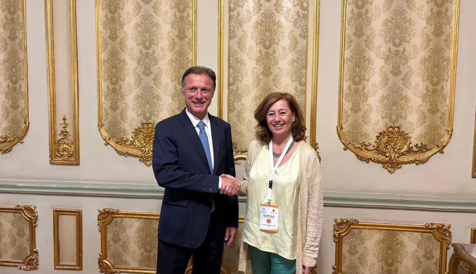 Kairo, 29. studenog 2025. - Predsjednik Hrvatskoga sabora Gordan Jandroković održao je bilateralni sastanak s predsjednicom Zastupničkog doma Kongresa Kraljevine Španjolske Francinom Armengol Socias u okviru Summita Parlamentarne skupštine Unije za Mediteran.