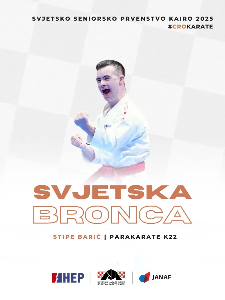Stipe Barić je nastavio vrlo uspje&scaron;an rezultatski niz, osvojiv&scaron;i u istoj kategoriji broncu.