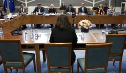 Zagreb, 01.12.2025 - 29. sjednica Odbora za pravosuđe Hrvatskoga sabora na čijem dnevnom redu je zbor predsjednika ili predsjednice Vrhovnog suda, sukladno prijedlogu predsjednika RH, na kojem će troje kandidata: Aleksandra Maganić, Mirta Matić i Šime Savić, predstaviti svoje programe rada članovima Odbora. Na slici kandidatkinja za predsjednicu Vrnovnog suda Mirta Matić.foto HINA/ Damir SENČAR/ ds