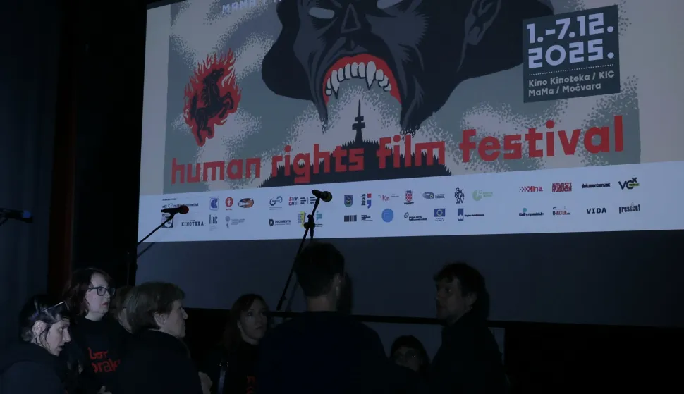Zagreb.1.12.2025.- Projekcijom dokumentarnog filma Srđana Kovačevića "Ono što treba činiti" u Kinoteci započeo je 23. Human Rights Film Festival.Foto HINA/Tomislav Pavlek/ tp
