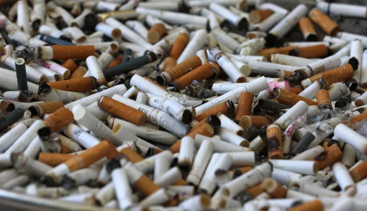 Osijek, 04. 06. 2025, Pušenje, ovisnos o cigaretama, opušci, ilustracija.snimio GOJKO MITIĆ