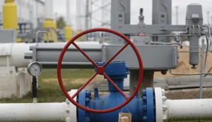 epa10592586 Pipes and valves at the over ground site of the underground gas storage Incukalns (Incukalns UGS) near Ragana, Latvia, 26 April 2023. According to the unified natural gas transmission and storage company JSC 'Conexus Baltic Grid', Incukalns UGS is the only functional storage in the Baltic countries. It has a capacity of 4.47 billion cubic meters, from which 2.32 billion cubic meters are active or constantly pumped natural gas. In case of rising consumption of natural gas in the region, it can be increased up to 3.2 billion cubic meters of active natural gas, which will fully ensure Latvia's and the nearby region needs for fuel. EPA/TOMS KALNINS