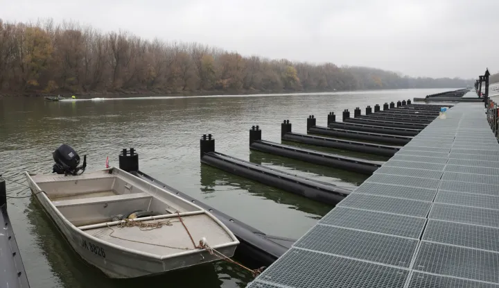 Osijek, 03. 12. 2025., Donji grad, otvaranje novog pristani&scaron;ta, riječna marina, čamci, plovila, pristani&scaron;te, riječno pristani&scaron;teSNIMIO BRUNO JOBST