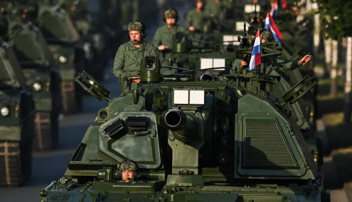 31.07.2025., Zagreb - U povodu obiljezavanja 30. obljetnice vojno-redarstvene operacije Oluja odrzan je svecani vojni mimoh Photo: Marko Lukunic/PIXSELL