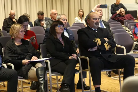 Čepin, 04. 12. 2025, Hangar, Čepin. Konferencija Uplovimo u budućnost danas kroz koridore Podunavlje - Jadran.snimio GOJKO MITIĆ