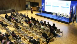 Čepin, 04. 12. 2025, Hangar, Čepin. Konferencija Uplovimo u budućnost danas kroz koridore Podunavlje - Jadran.snimio GOJKO MITIĆ