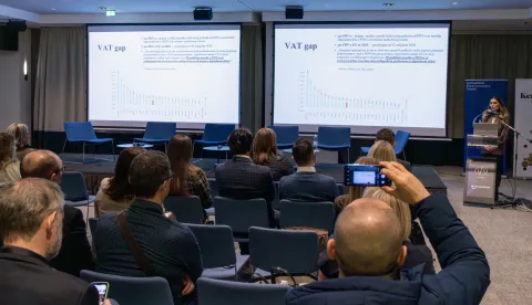 Zagreb, 4.12.2025 - Konferencija "Fiskalizacija 2.0 – implementacija i porezni nadzor 2.0". Foto Hina/ Dario GRZELJ/ dag