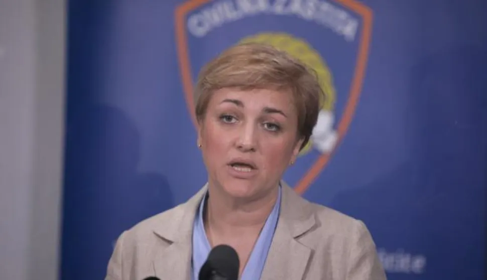 Zagreb, 21.06.2020. - Nacionalni stožer civilne zaštite danas ponovno, nakon dužeg vremena, održava press konferenciju vezano uz novo povećanje broja oboljelih od koronavirusa u Hrvatskoj.Na slici Marija Bubaš. foto HINA/ Tomislav PAVLEK/ tš