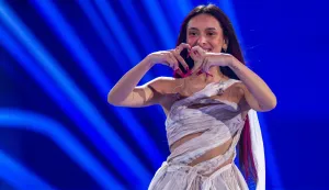 10 May 2024, Sweden, Malm?: Eden Golan from Israel stands on the stage of the Eurovision Song Contest (ESC) 2024 during the first rehearsal for the final in the Malm? Arena. The motto of the world's biggest singing competition is "United By Music". Photo: Jens B?ttner/dpa Photo: Jens B?ttner/DPA