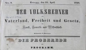 Novine Der Volksredner f&uuml;r Vaterland und Gesetz