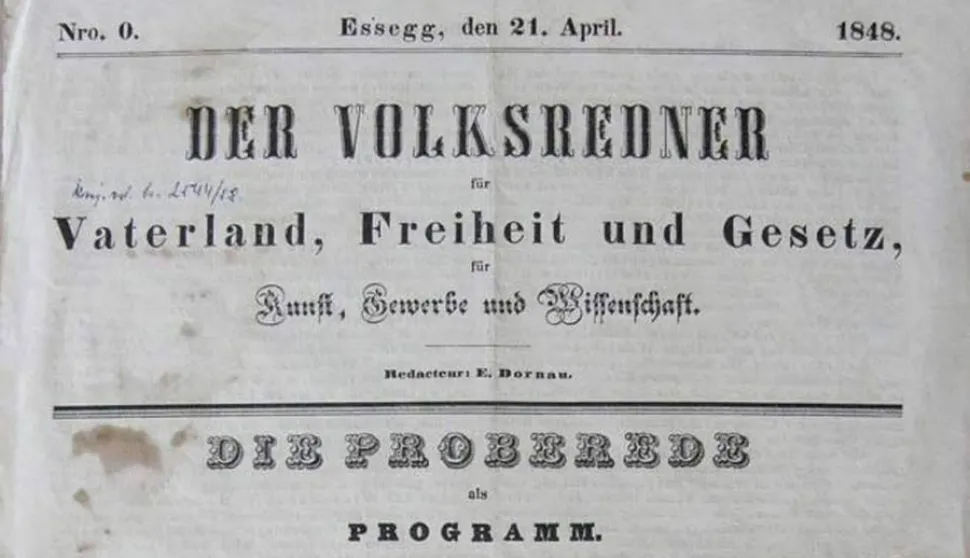 Novine Der Volksredner f&uuml;r Vaterland und Gesetz