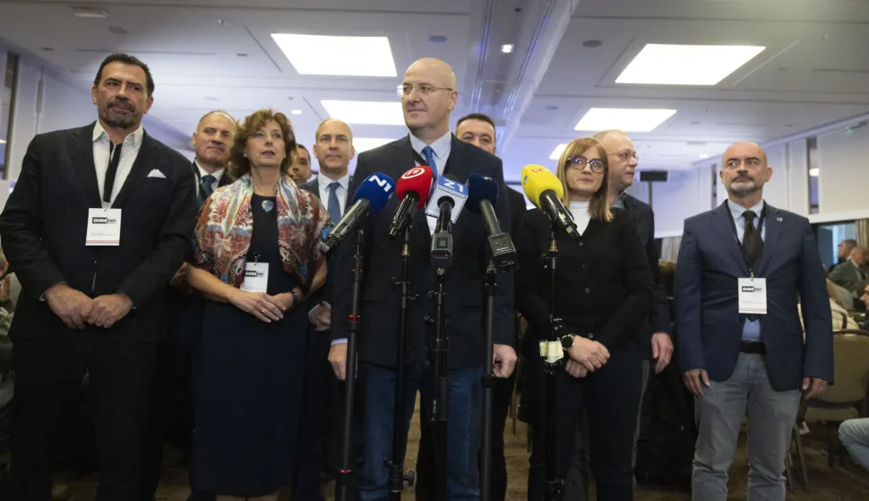 Zagreb, 06.12.2025 - Stranka Dom i nacionalno okupljanje (DOMiNO) održalo je Izvanredni sabor stranke. Na fotografiji Mario Radić.foto HINA/ Daniel KASAP/ dk