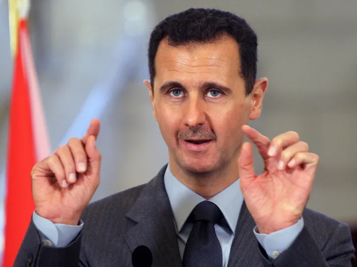 epa11764044 (FILE) - Syrian President Bashar al-Assad gestures while addressing the media during a press conference that concluded his meeting with President Traian Basescu (unseen) in Bucharest, Romania, 10 November 2010 (reissued 08 December 2024). Syrian rebels entered Damascus on 08 December 2024 and announced in a televised statement the 'Liberation of the city of Damascus and the overthrow of Bashar al-Assad', as well as the release of all the prisoners. The rebels also urged the Syrian armed forces to leave Syrian public institutions, which will stay under the control of the outgoing Syrian prime minister until the official handover ceremony. EPA/Robert Ghement *** Local Caption *** 02439681