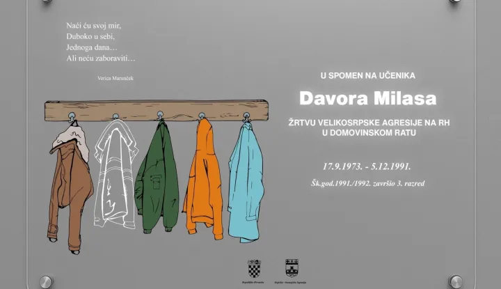 Uspomene na prerano uga&scaron;ene živote: Spomen-ploče učenicima poginulim tijekom Domovinskog rata