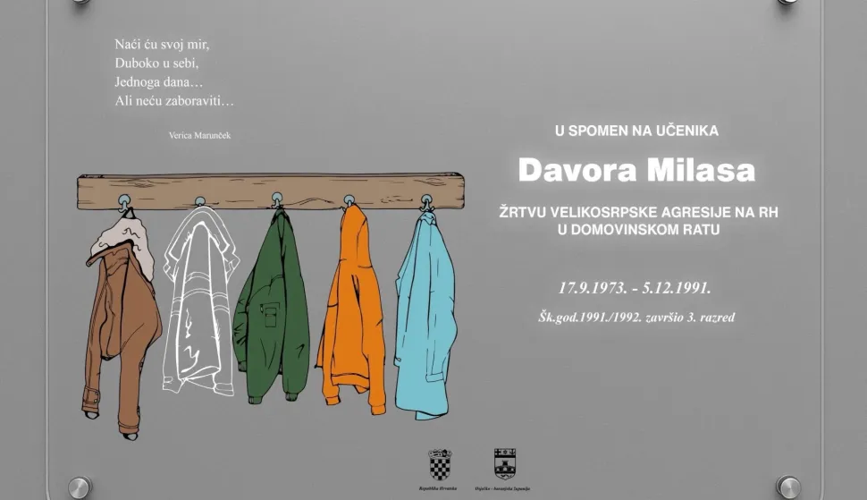 Uspomene na prerano uga&scaron;ene živote: Spomen-ploče učenicima poginulim tijekom Domovinskog rata