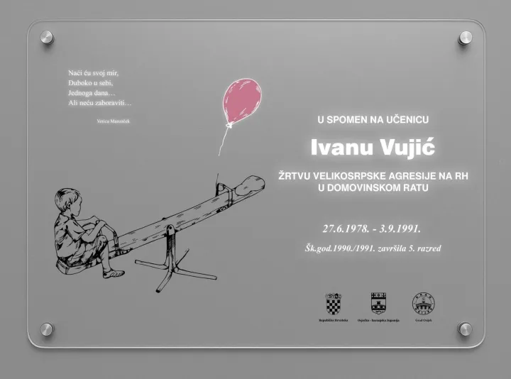 Spomen-ploča u sjećanje na Ivanu Vujić
