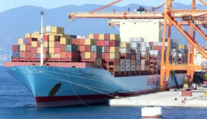 06.08.2016., Rijeka - Teretni brodovi u luci i na kontejnerskom terminalu Brajdica. Photo: Goran Kovacic/PIXSELL------1 stupac colornovosti