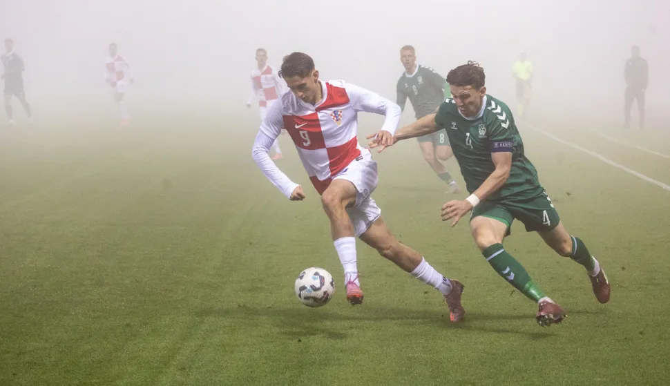 Velika Gorica, 13.11.2025 - Utakmica kvalifikacija za U21 Europsko prvenstvo 2027. godine Hrvatska - Litva. Na slici Leon Grgić.Foto Hina/ Dario GRZELJ/ dag