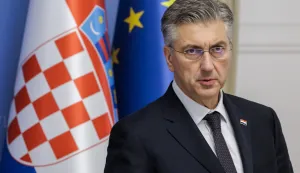 Zagreb, 02.12.2025. - Izjave za medije premijera Andreja Plenkovića i premijera Luce Friedena nakon sastanka.Na fotografiji Andrej Plenković.foto HINA/ Edvard &Scaron;U&Scaron;AK