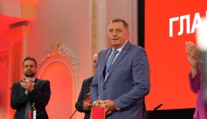 04.08.2025., Banski dvor, Banja Luka (BiH) - Sjednica Glavnog odbora Saveza nezavisnih socijaldemokrata (SNSD) u Kulturnom centru Banski dvor. Milorad Dodik Photo: Dejan Rakita/PIXSELL