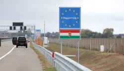 Sudaraž, 06. 10. 2025., Sudaraž, A5, A5 autocesta, 5C koridor, obilježavanje, zavr&scaron;etak izgradnje koridora 5C, granica,; ploča; Mađarska SNIMIO BRUNO JOBST