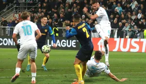 Rijeka, 11.12.2025 - Susret 6. kola Konferencijske lige izme?u nogometa?a Rijeke i Celja. foto HINA/ Miljenko KLEPAC/ ik