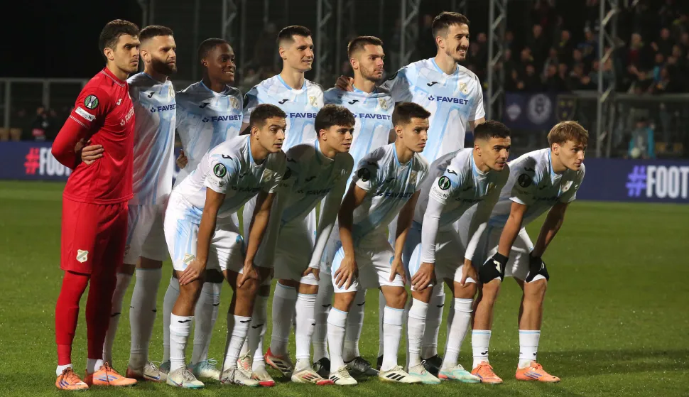 Rijeka, 11.12.2025 - Susret 6. kola Konferencijske lige izme?u nogometa?a Rijeke i Celja. Na slici mom?ad Rijeke. foto HINA/ Miljenko KLEPAC/ ik