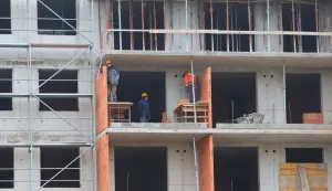 17.02.2025., Karlovac - Gradnja nove stambene zgrade u gradskoj cetvrti Grabrik. Photo: Kristina Stedul Fabac/PIXSELL