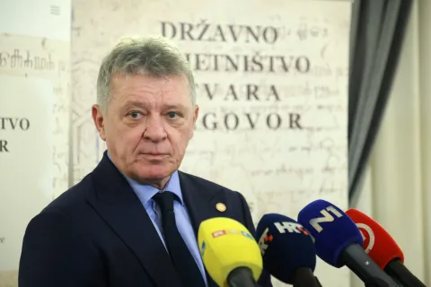 Zagreb, 08.12.2025. - Državno odvjetništvo Republike Hrvatske (DORH) predstavilo je prvi broj svoga časopisa Državno odvjetništvo otvara razgovor (DOOR). Na fotografiji Ivan Turudić. foto HINA/ Lana SLIVAR DOMINIĆ/ ml