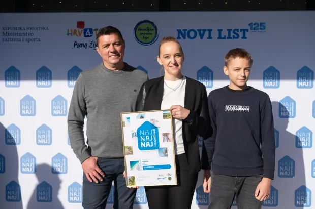 Najiznajmljivač 2025. - Nikola i Ivana Malba&scaron;a sa sinom - Najbolja vila - Villa Propuh u Fužinama